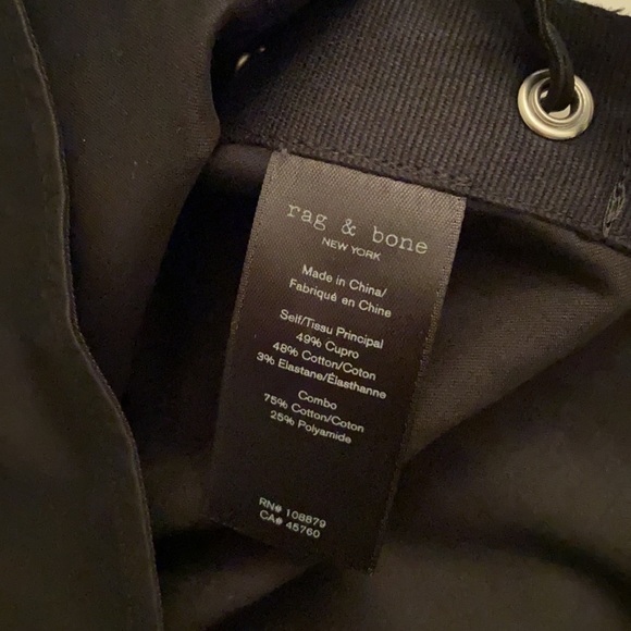 Rag & Bone Black Short Sleeve Button Down Hi-Low Shirt SP - Picture 9 of 9